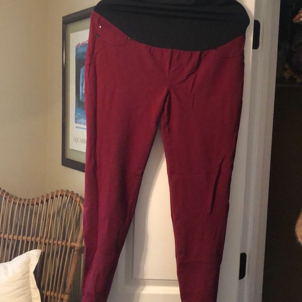 Full panel skinny maternity pants like new